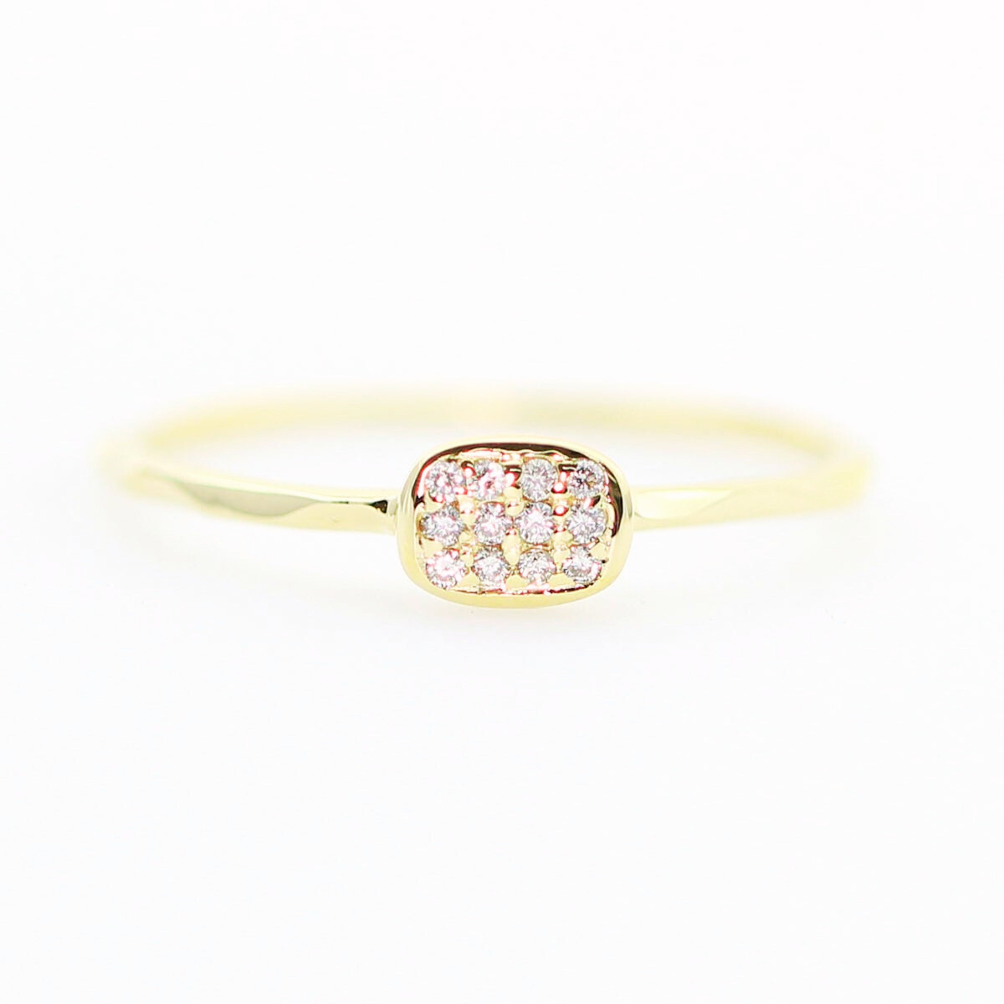 14K Gold Natural Pave Diamond Cluster Ring Natural Diamond
