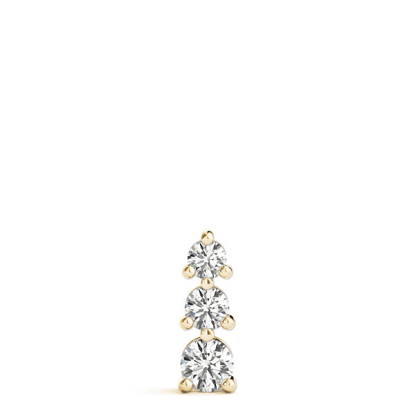 Three Stone Diamond Pendant Necklace Lab-Grown Diamond Karat Designs