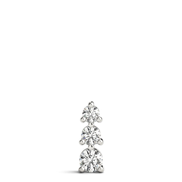 Three Stone Diamond Pendant Necklace Lab-Grown Diamond Karat Designs
