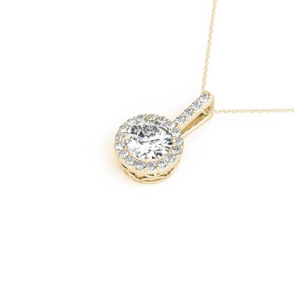 Halo Pendant Necklace Lab-Grown Diamond Karat Designs