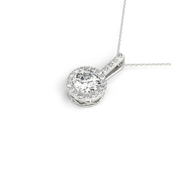 Halo Pendant Necklace Lab-Grown Diamond Karat Designs