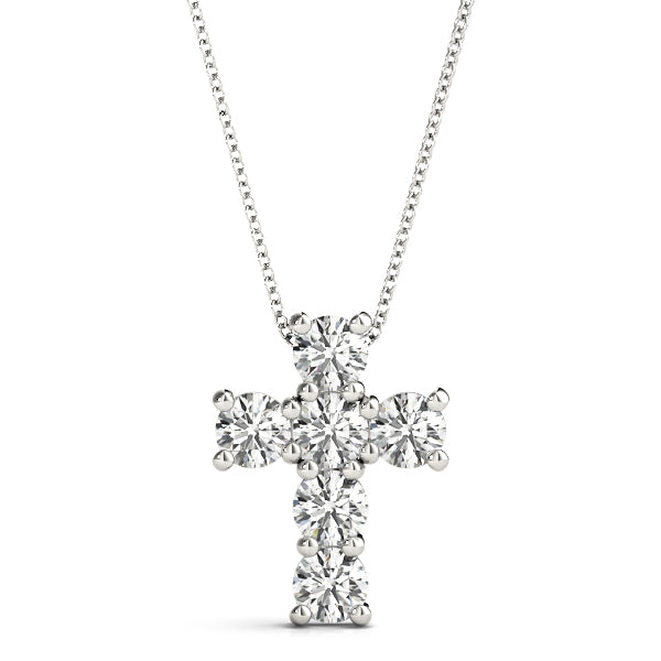 Lab-Grown Diamond Cross Necklace Lab-Grown Diamond Karat Designs