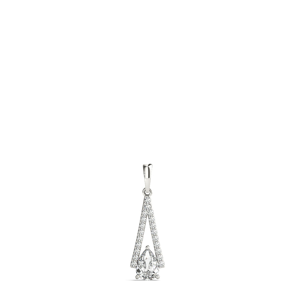 Pear Diamond Tear Drop Necklace Lab-Grown Diamond Karat Designs