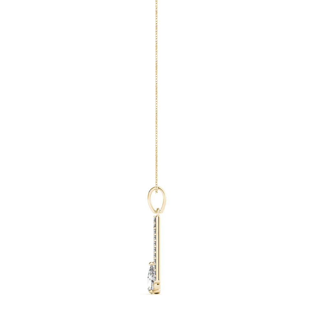 Pear Diamond Tear Drop Necklace Lab-Grown Diamond Karat Designs