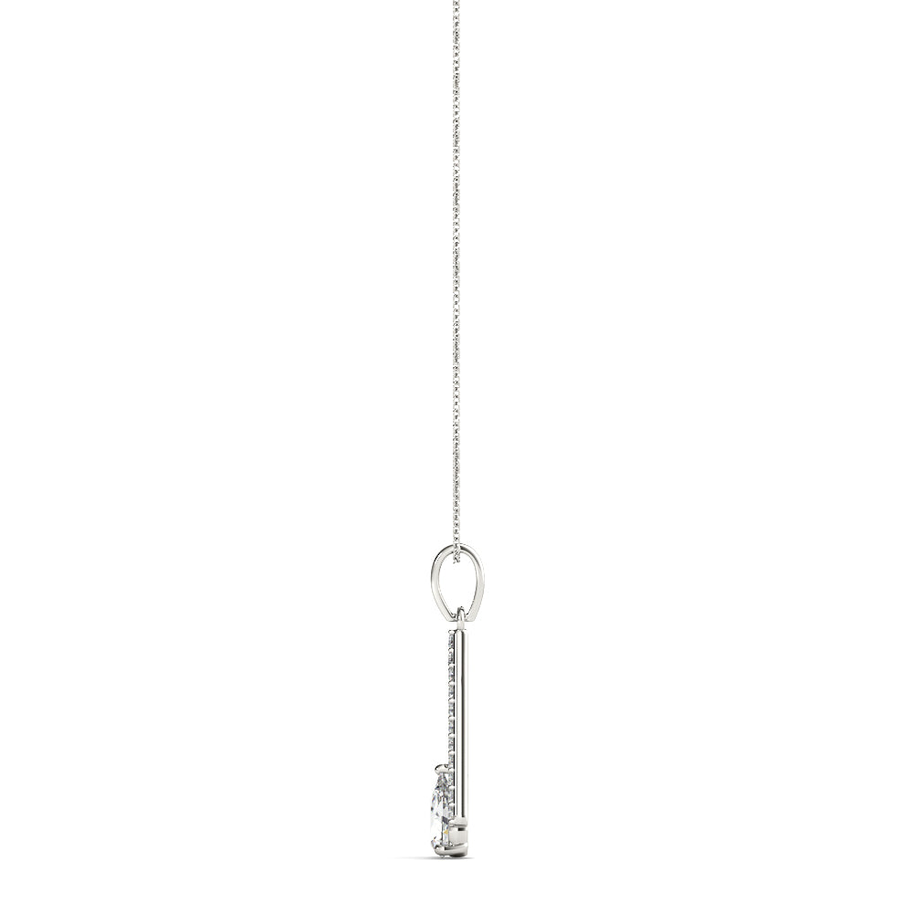 Pear Diamond Tear Drop Necklace Lab-Grown Diamond Karat Designs