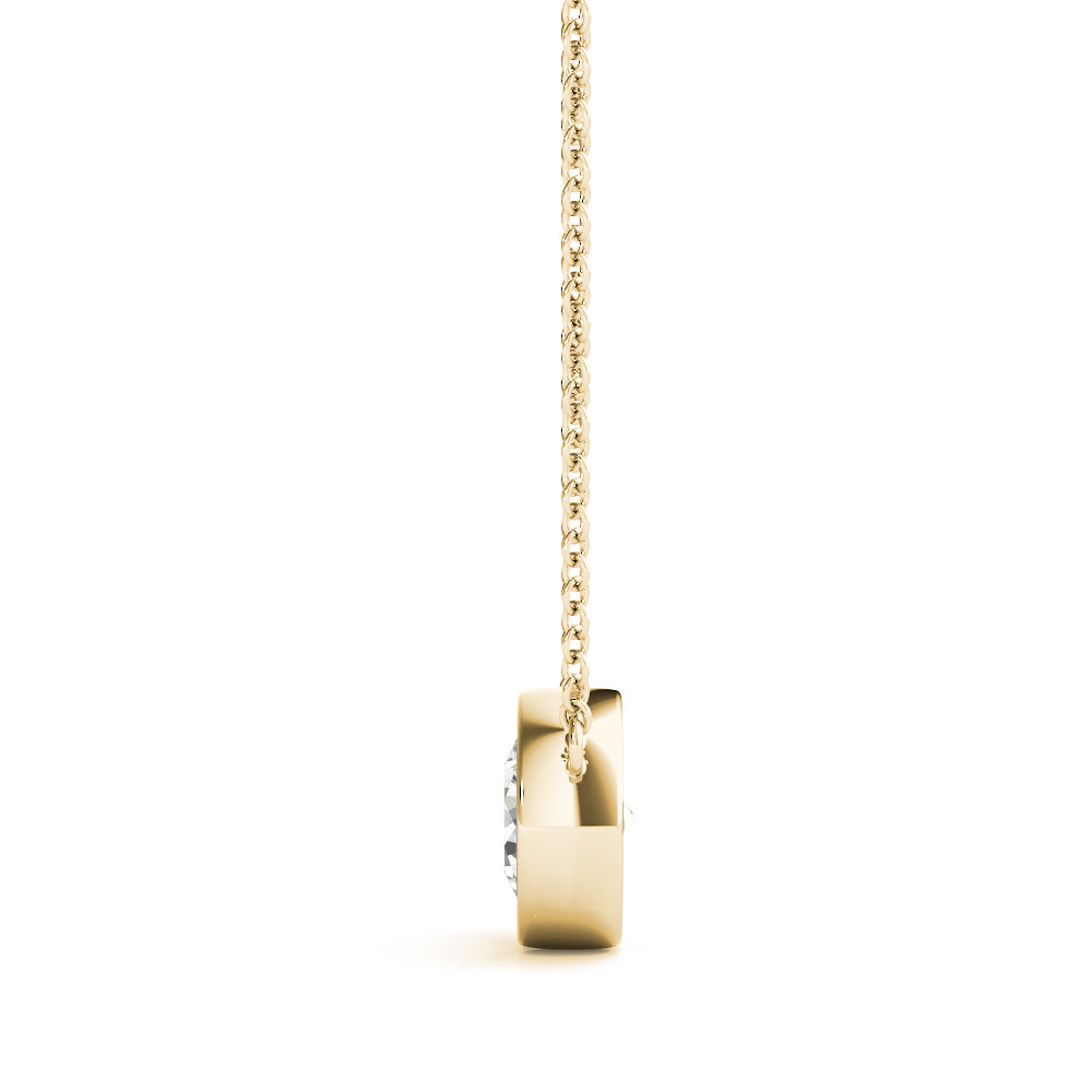 Solitaire Bezel Necklace Lab-Grown Diamond Karat Designs