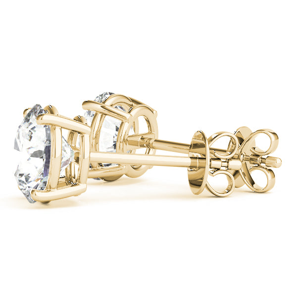 Round Lab-Grown Diamond Stud Earrings Lab-Grown Diamond Karat Designs