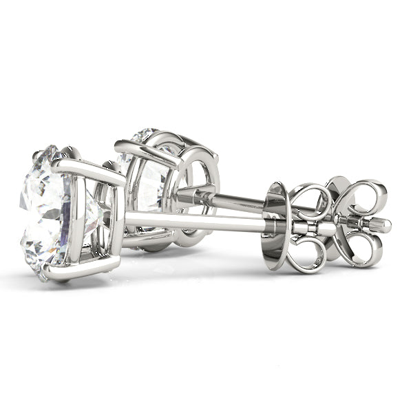Round Lab-Grown Diamond Stud Earrings Lab-Grown Diamond Karat Designs