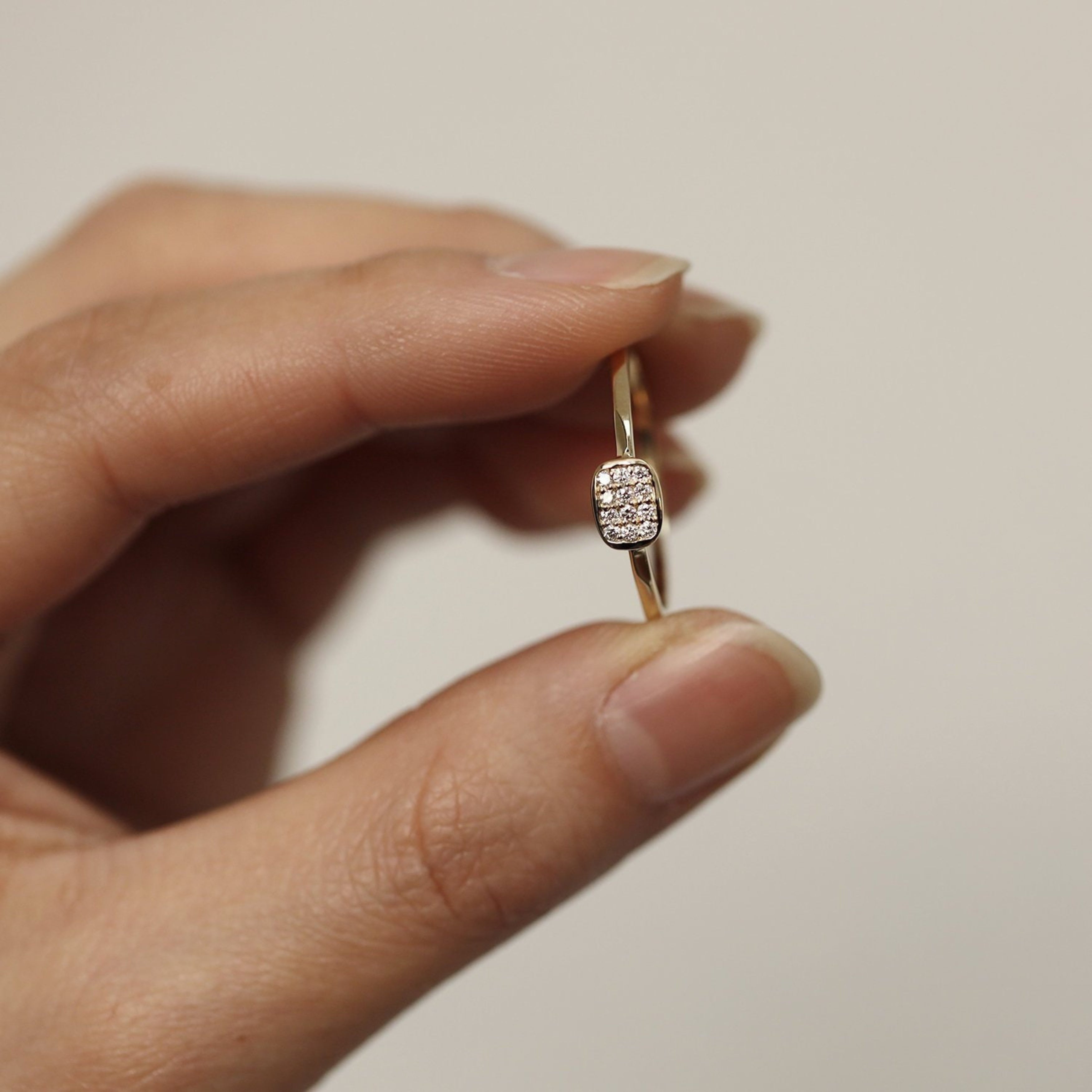 14K Gold Natural Pave Diamond Cluster Ring Natural Diamond