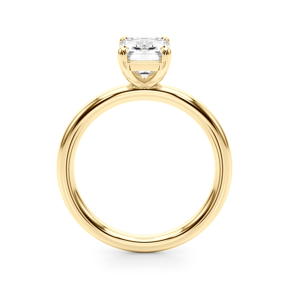 Emerald Cut Solitaire Engagement Ring Lab-Grown Diamond Karat Designs