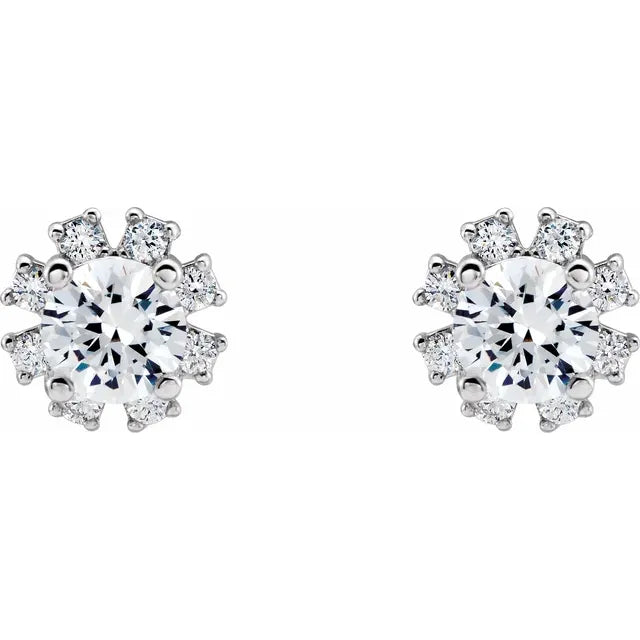 Round Diamond Stud Earrings Lab-Grown Diamond Karat Designs
