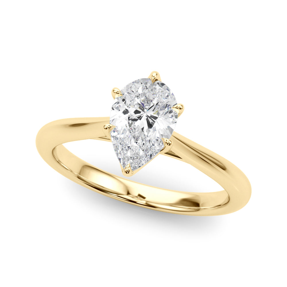 Pear Solitaire Engagement Ring Lab-Grown Diamond Karat Designs