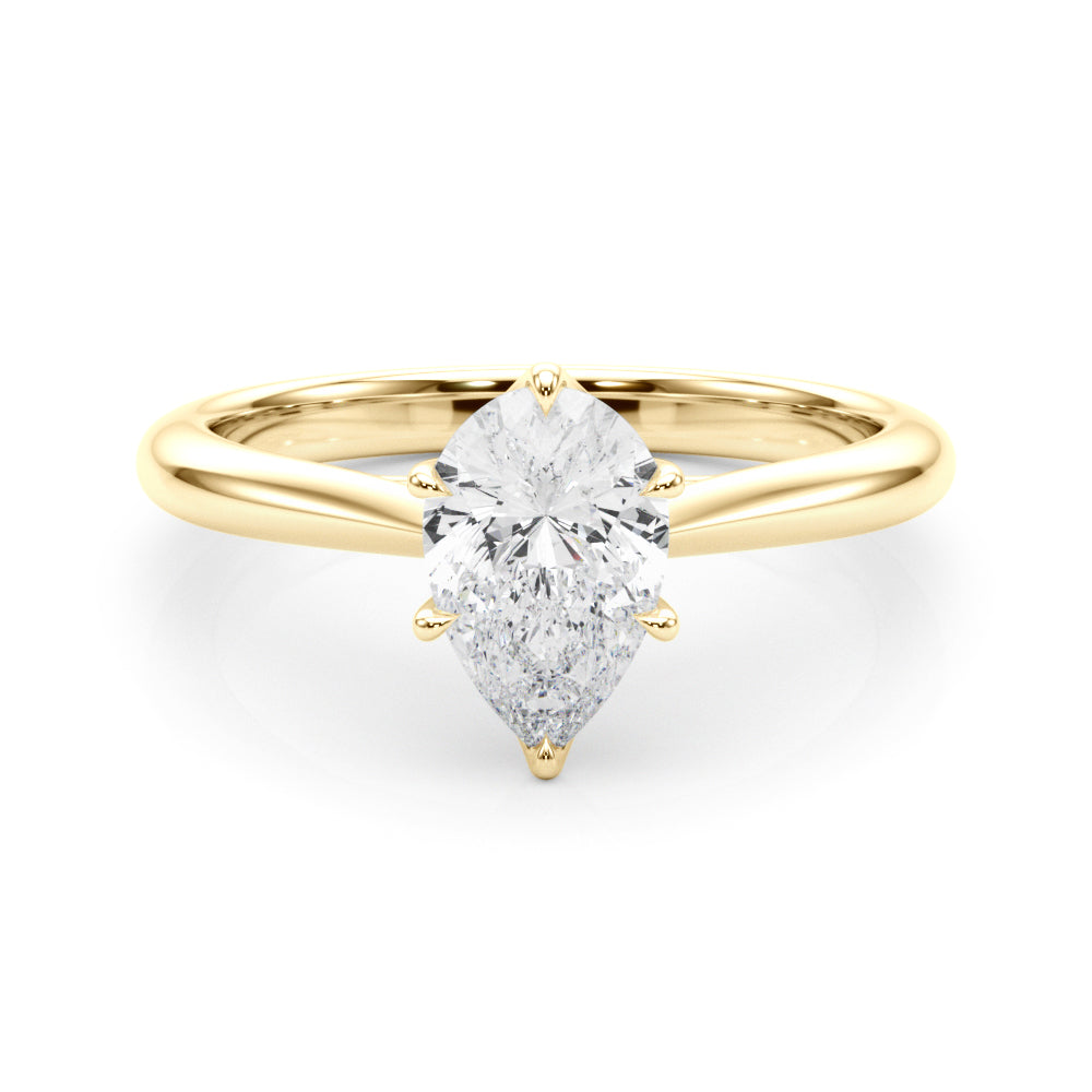 Pear Solitaire Engagement Ring 14k Yellow Gold 1.30ct | 9.5x6.5mm Lab-Grown Diamond Karat Designs
