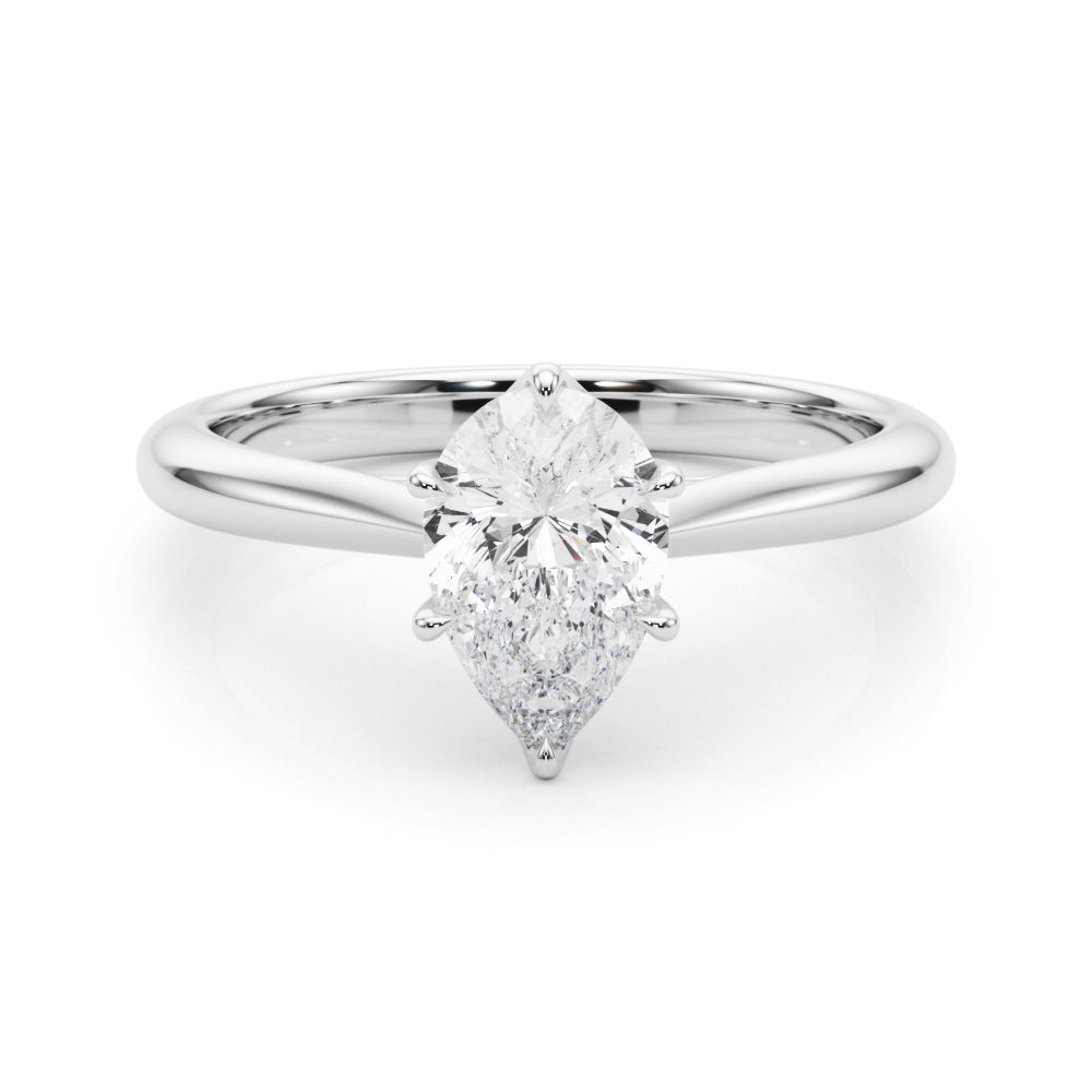 Pear Solitaire Engagement Ring 14k White Gold 1.30ct | 9.5x6.5mm Lab-Grown Diamond Karat Designs