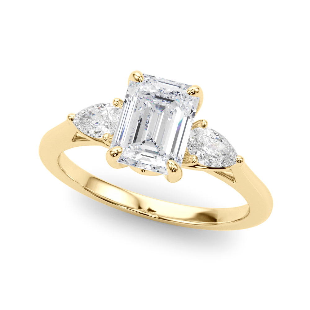 Three Stone Lab-Grown Diamond Engagement Ring Lab-Grown Diamond Karat Designs