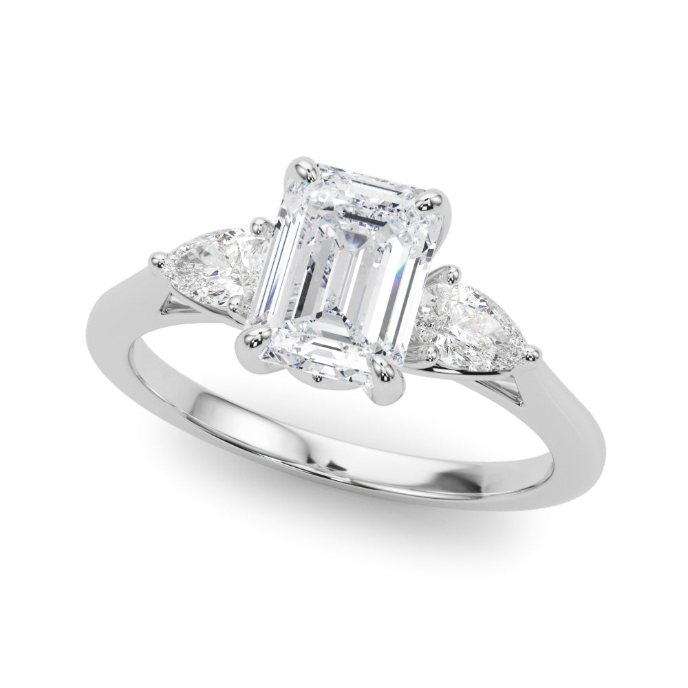 Three Stone Lab-Grown Diamond Engagement Ring Lab-Grown Diamond Karat Designs