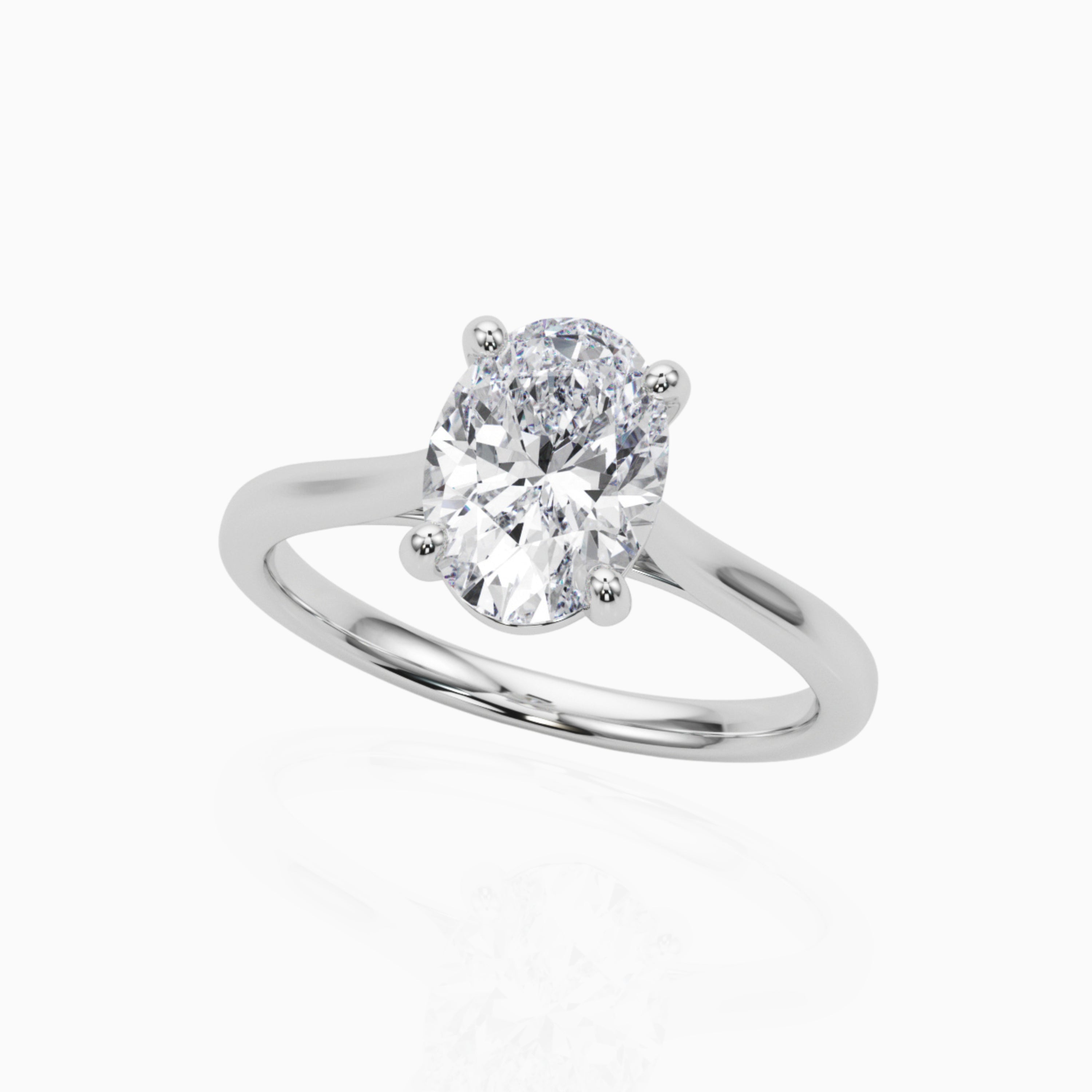 Lightbox Diamond Ring Oval Solitaire Lab-Grown Diamond