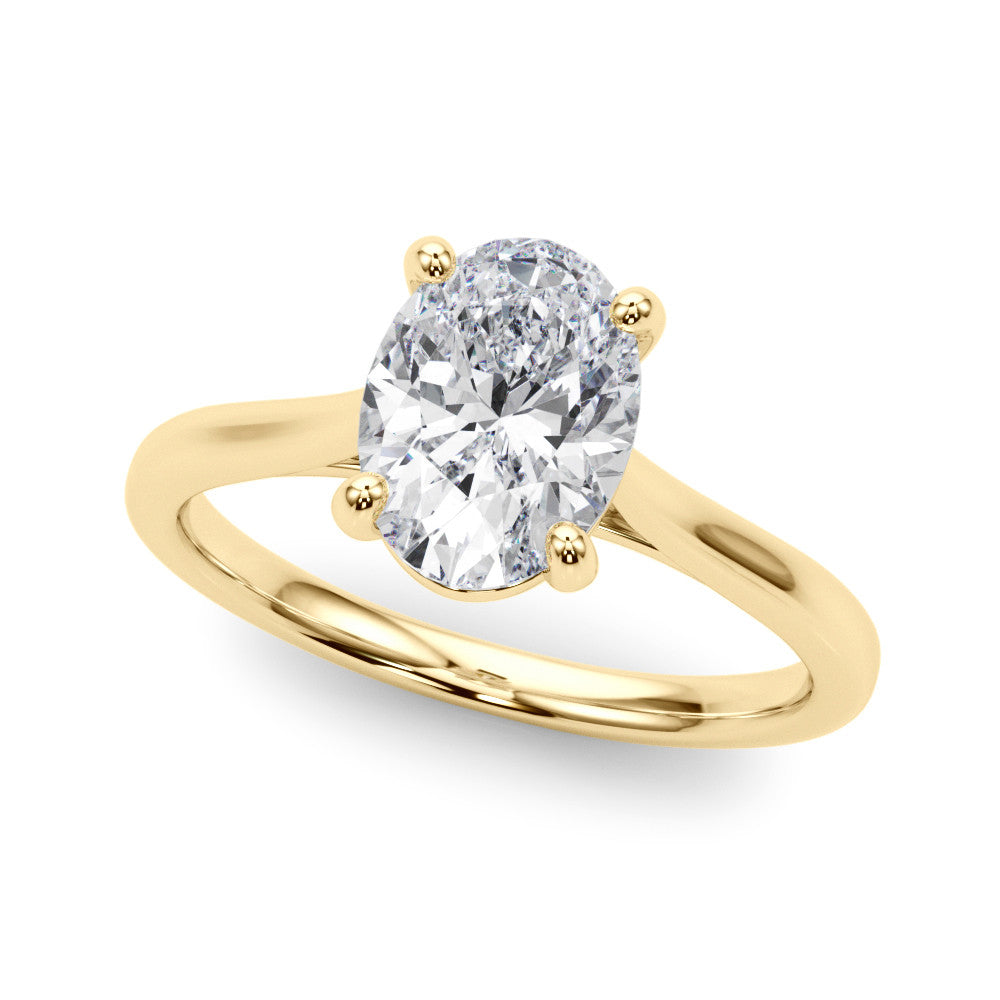 Oval Diamond Solitaire Engagement Ring Lab-Grown Diamond Karat Designs