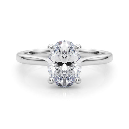 Oval Diamond Solitaire Engagement Ring 14k White Gold 1.00ct | 8x6mm Lab-Grown Diamond Karat Designs