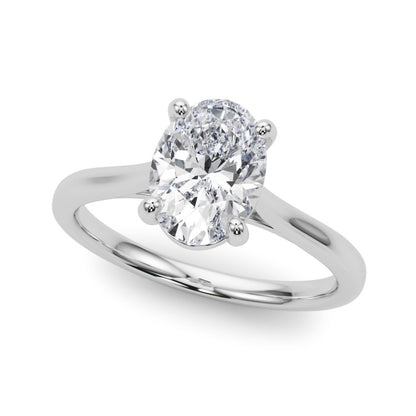 Oval Diamond Solitaire Engagement Ring Lab-Grown Diamond Karat Designs