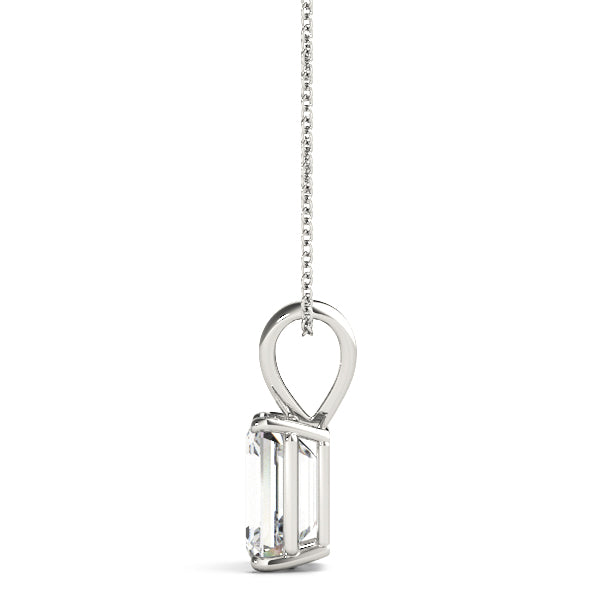 Emerald Cut Diamond Solitaire Pendant Necklace Lab-Grown Diamond Karat Designs