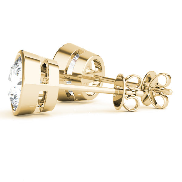 Bezel Set Diamond Earrings Lab-Grown Diamond Karat Designs