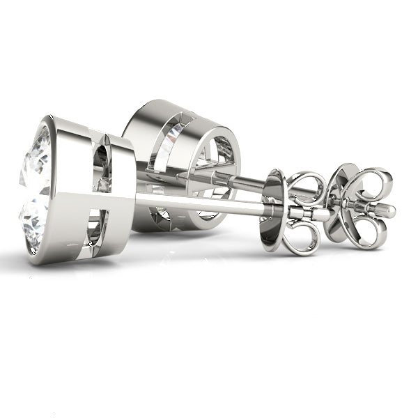 Bezel Set Diamond Earrings Lab-Grown Diamond Karat Designs