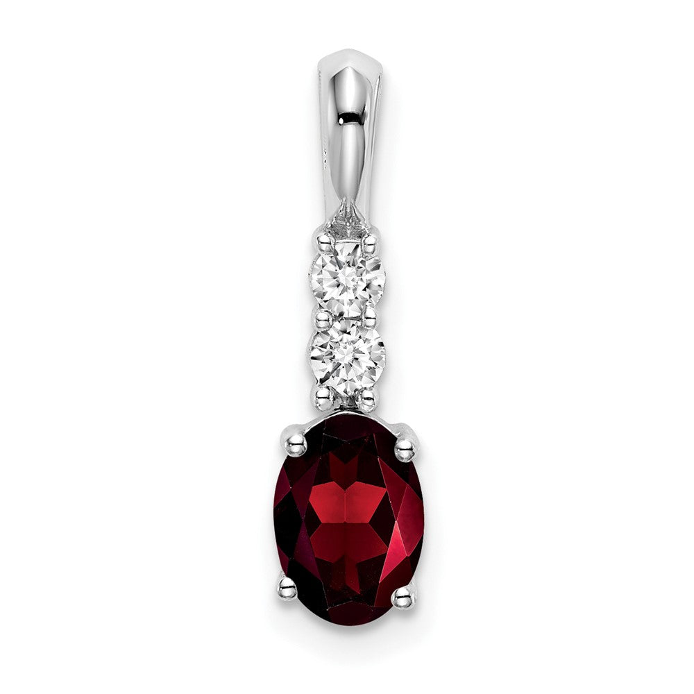 Oval Garnet Drop Pendant Birthstone Karat Designs