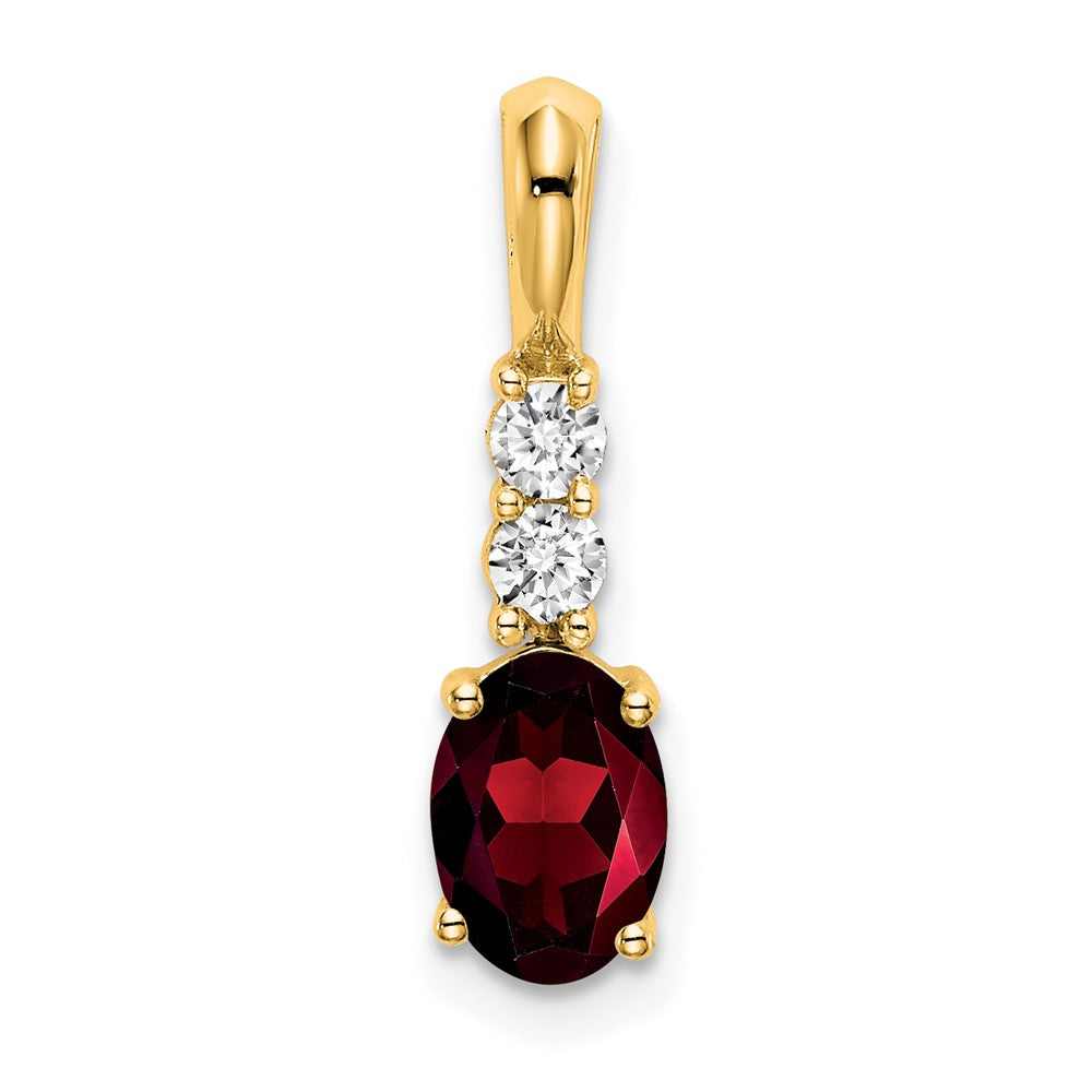 Oval Garnet Drop Pendant Birthstone Karat Designs