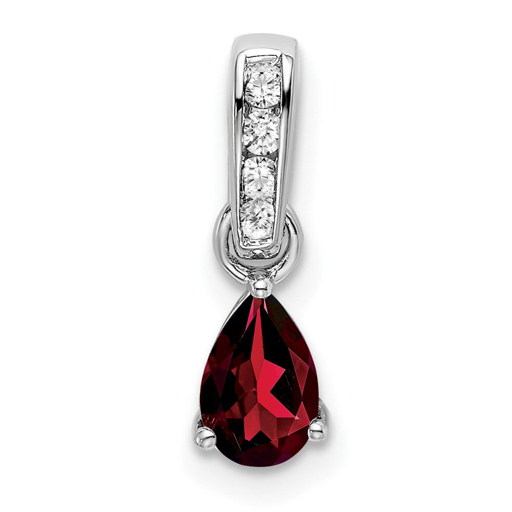 Pear Shaped Garnet Drop Pendant Necklace Birthstone Karat Designs
