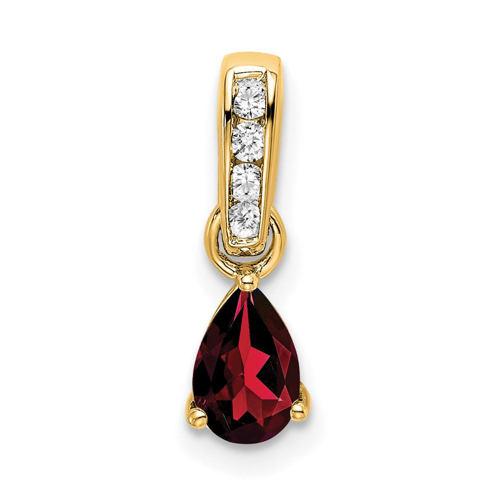 Pear Shaped Garnet Drop Pendant Necklace Birthstone Karat Designs