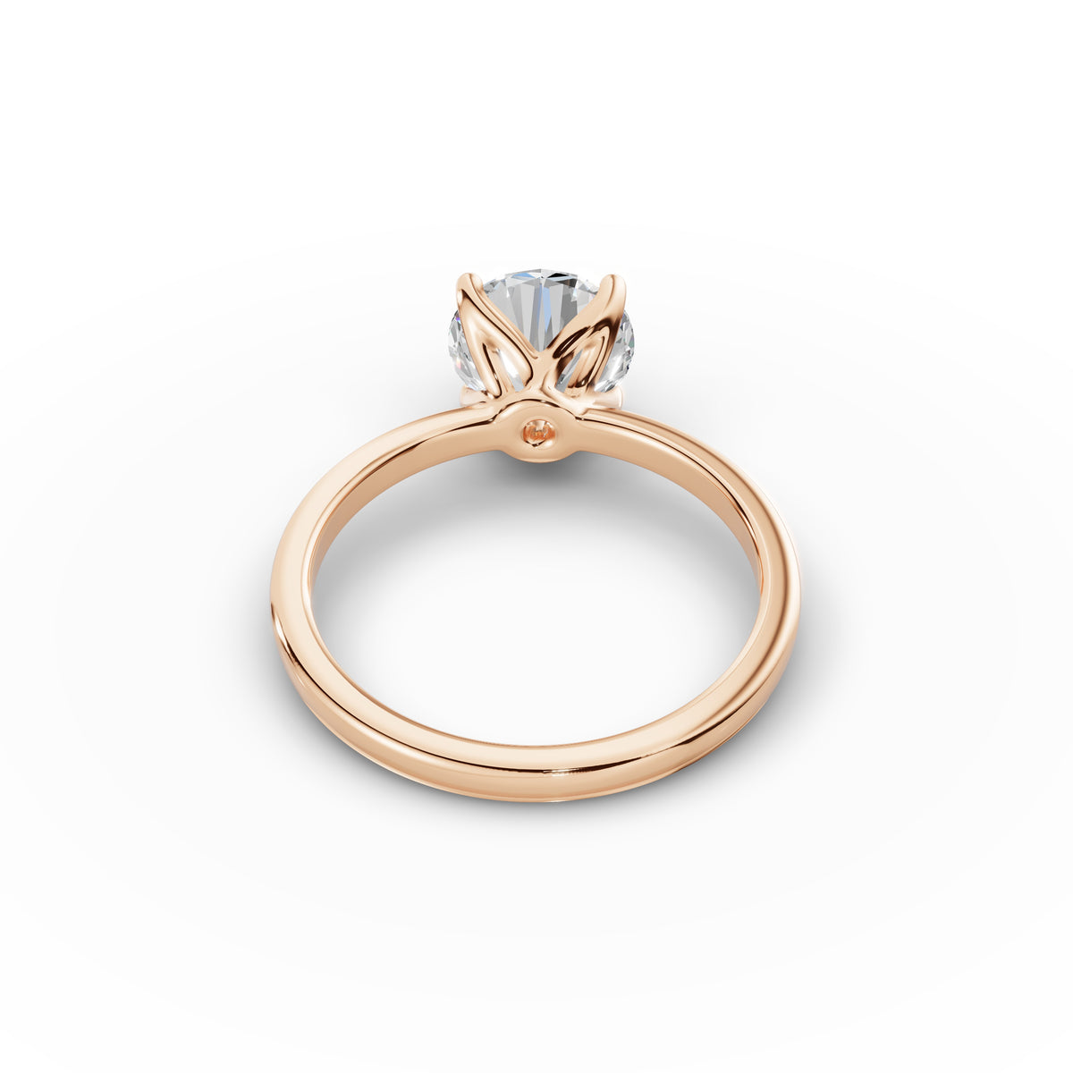Round Diamond Tulip Ring 