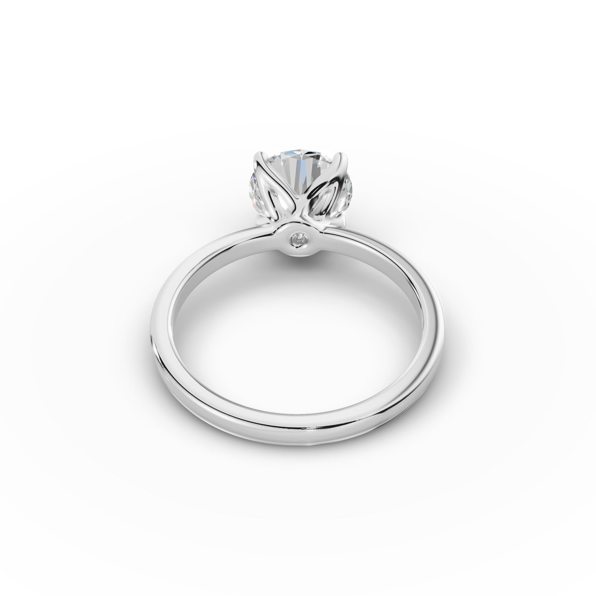 Round Diamond Tulip Ring 