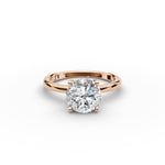 Round Diamond Tulip Ring 