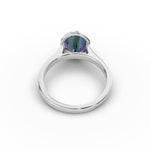 Bezel-Set Oval Alexandrite Ring 