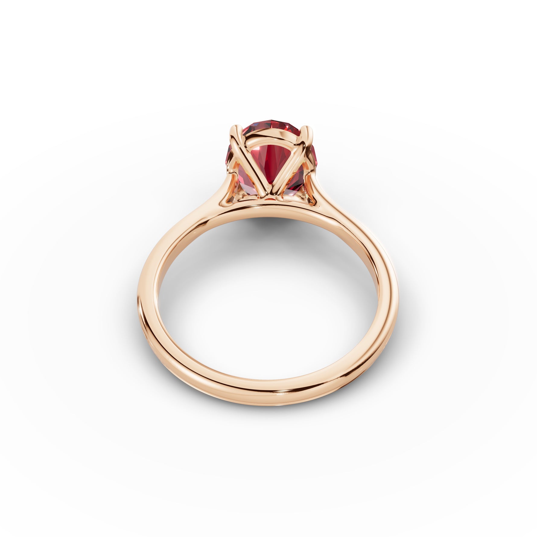 Oval Solitaire Ruby Ring 