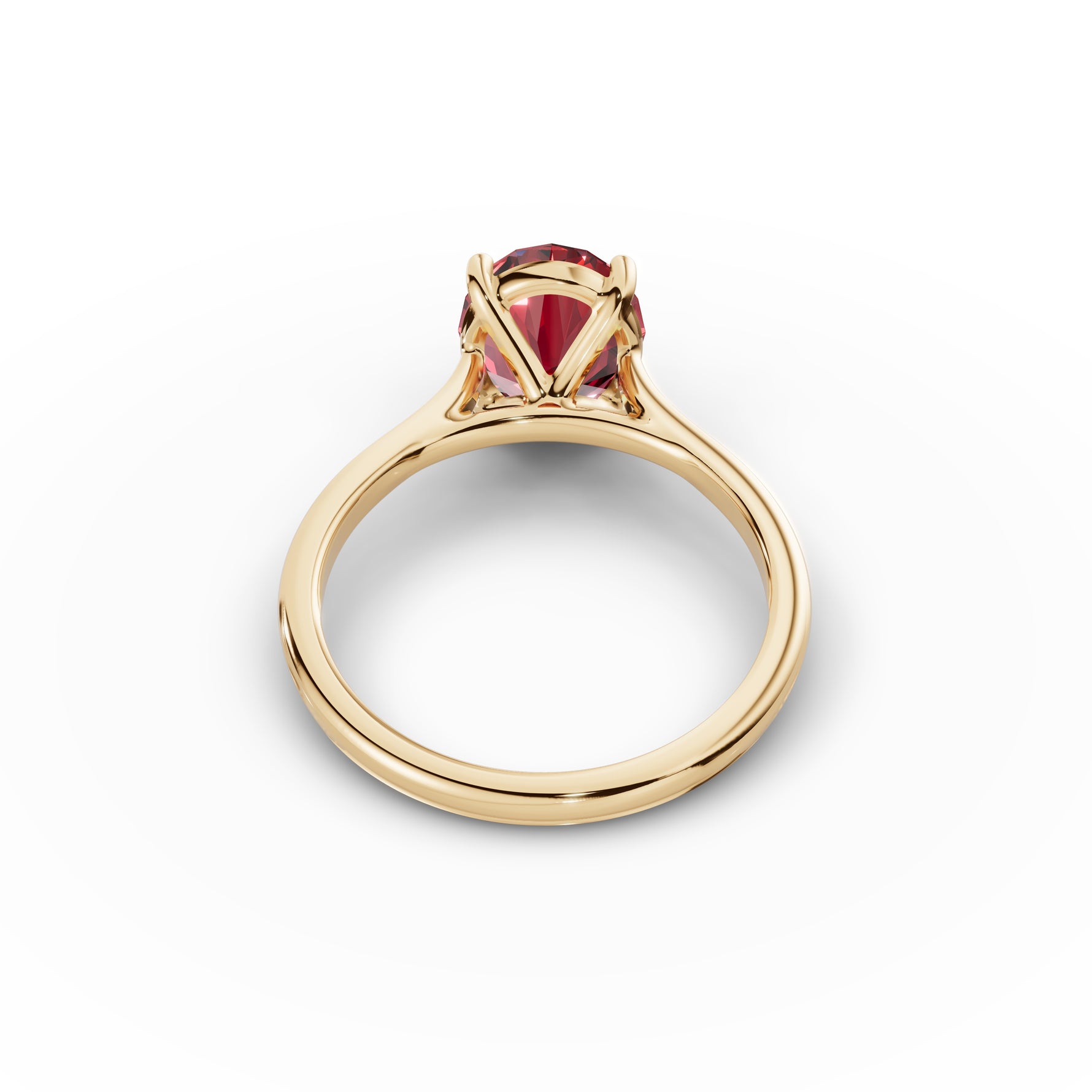 Oval Solitaire Ruby Ring 