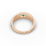 Bezel-Set Oval Emerald Ring 