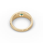 Bezel-Set Oval Emerald Ring 