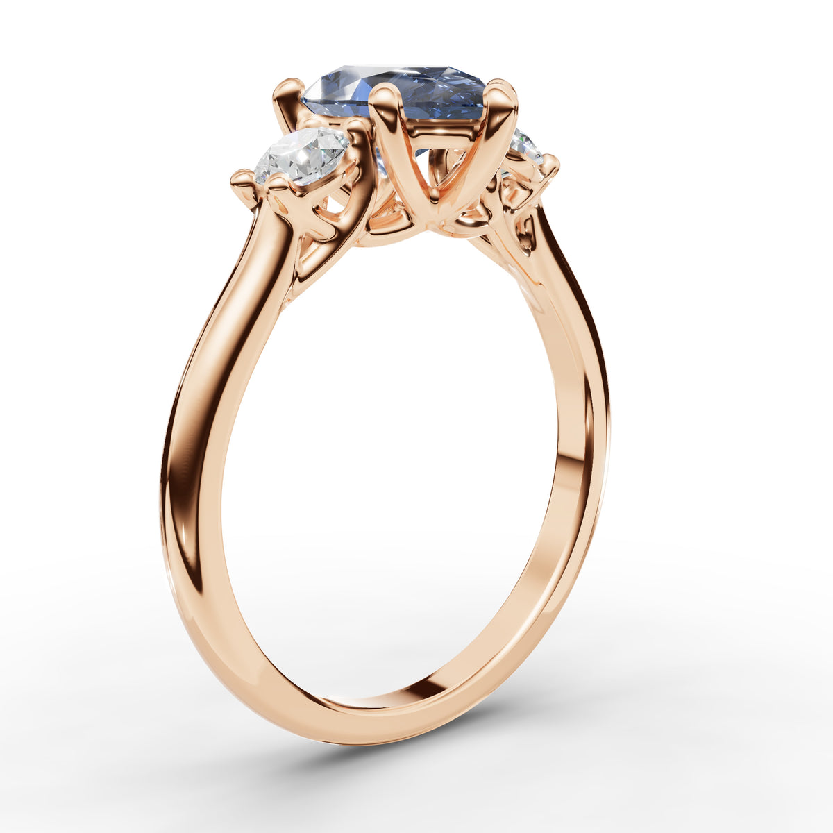 Three Stone Sapphire Ring 