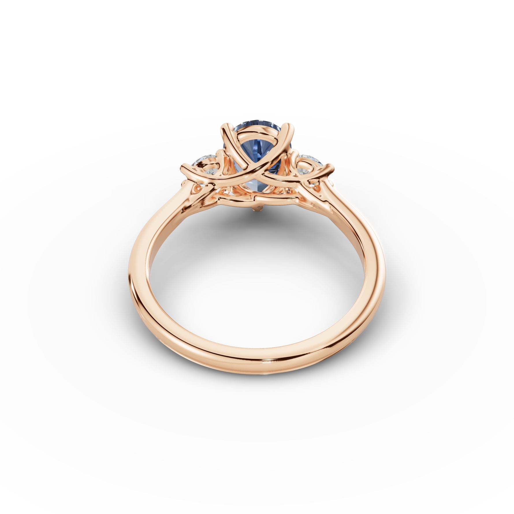 Three Stone Sapphire Ring 