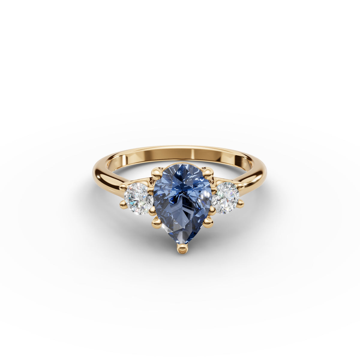 Three Stone Sapphire Ring 