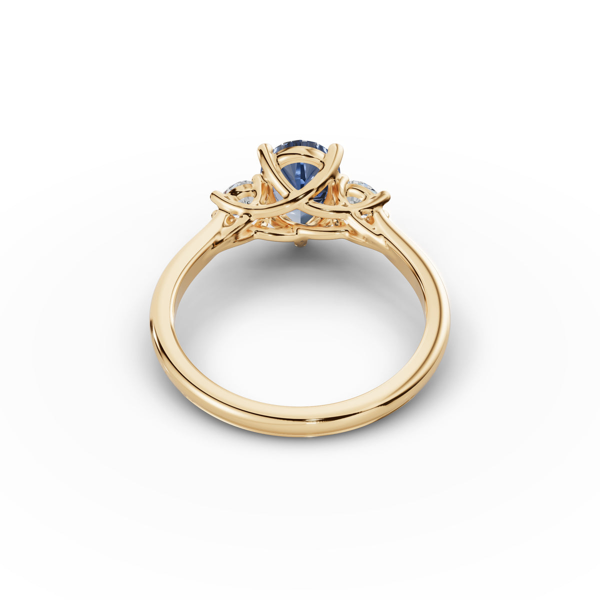 Three Stone Sapphire Ring 