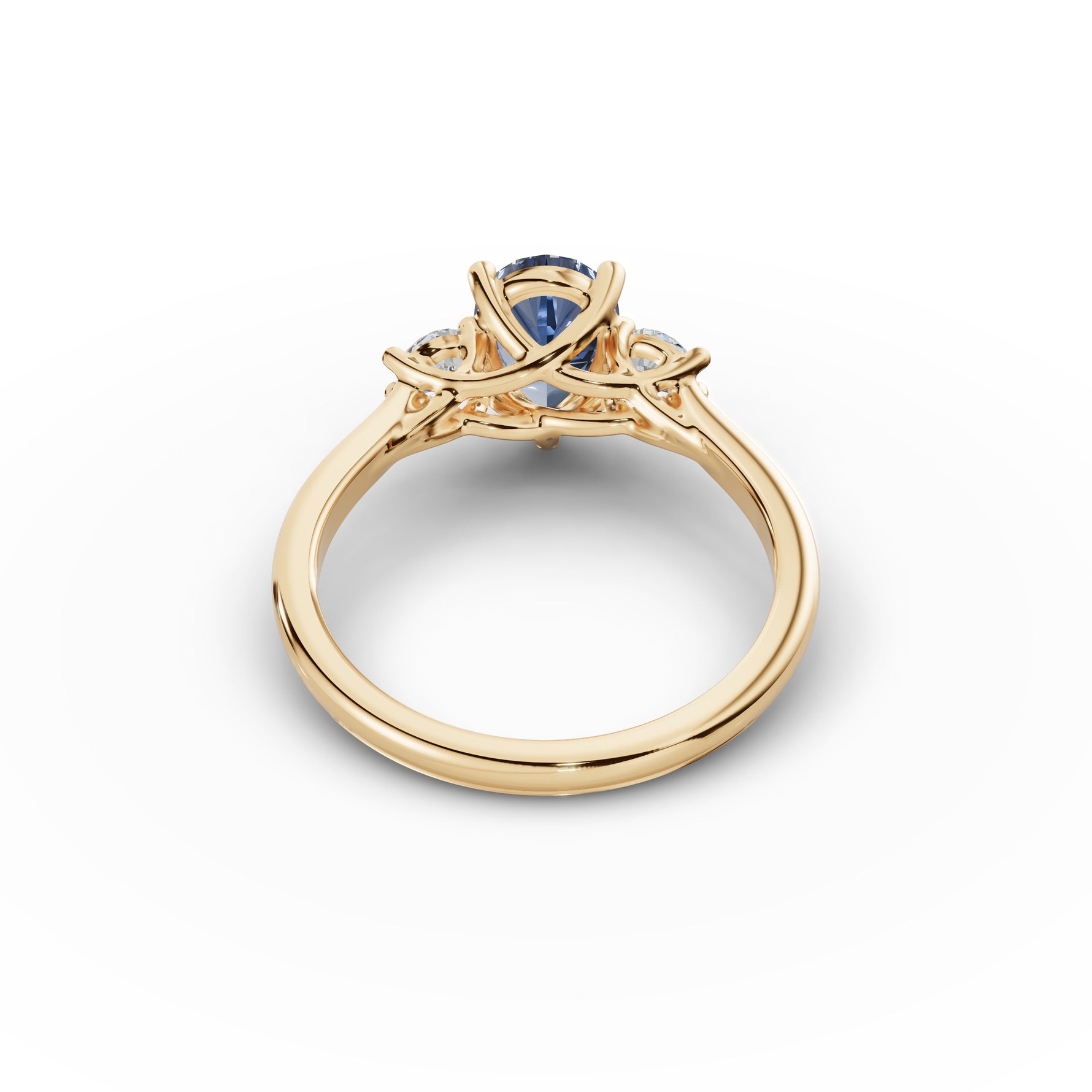 Three Stone Sapphire Ring 