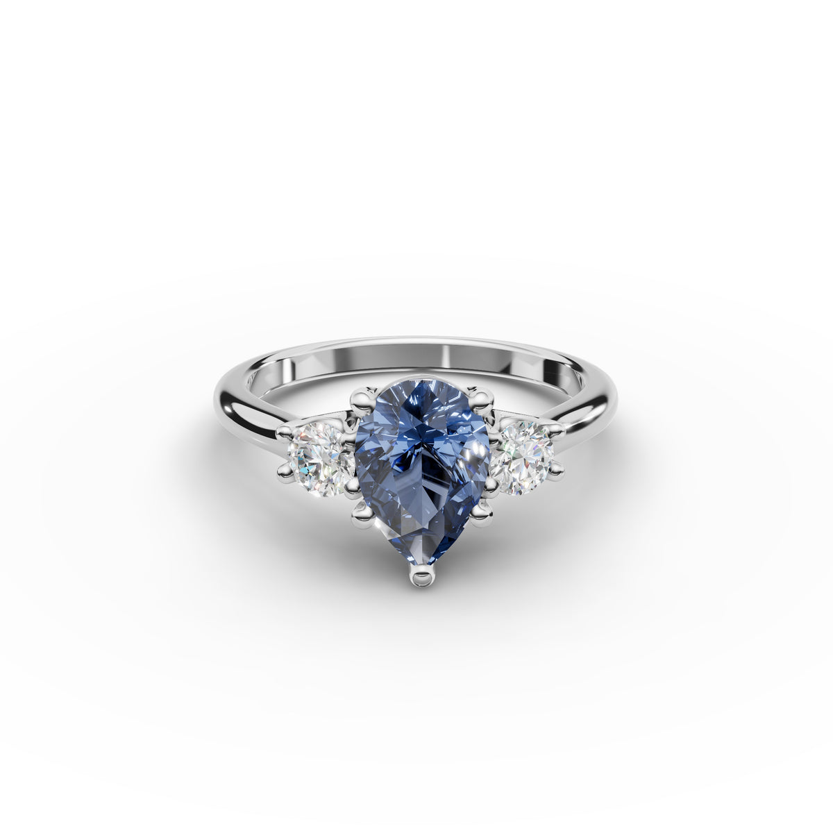 Three Stone Sapphire Ring 