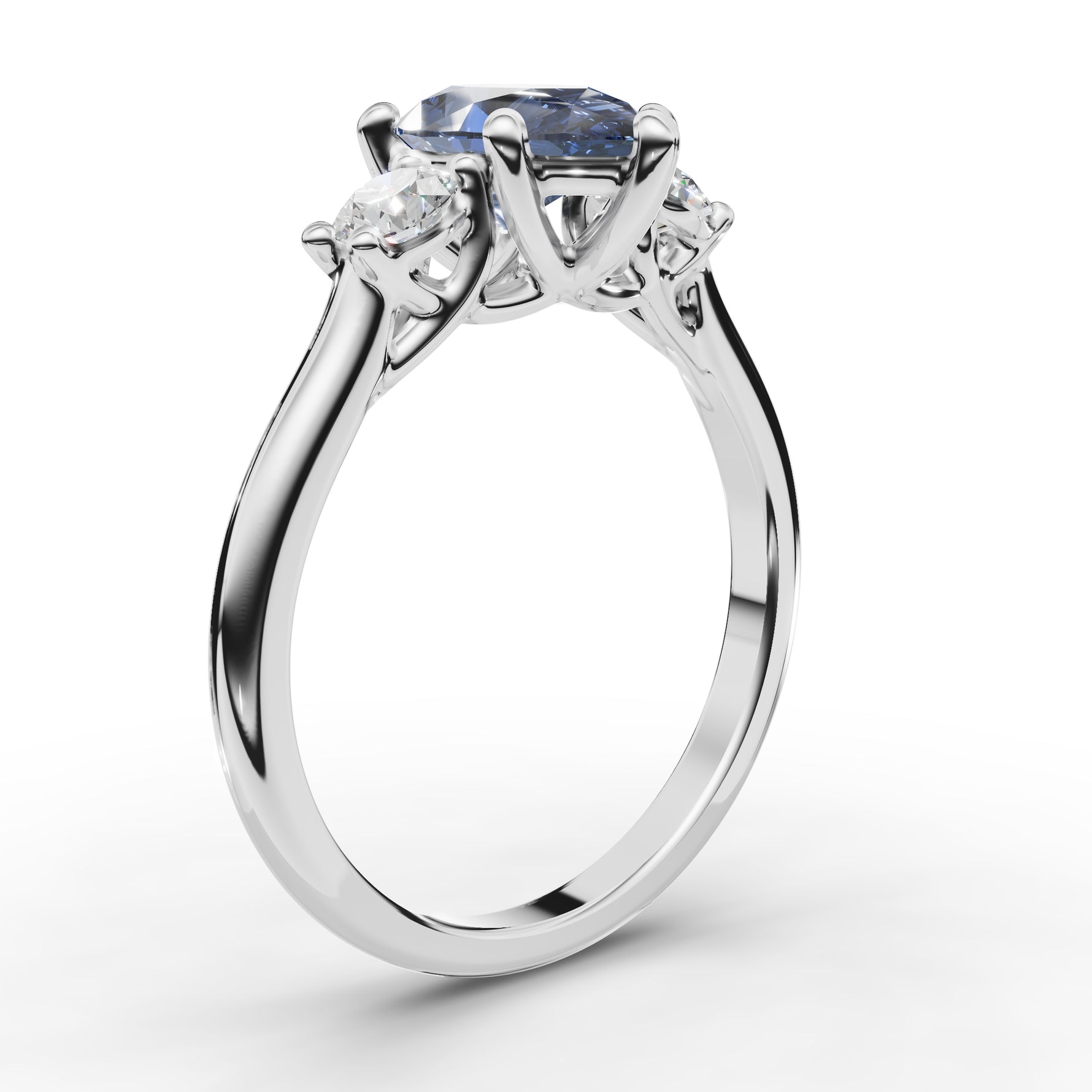 Three Stone Sapphire Ring 