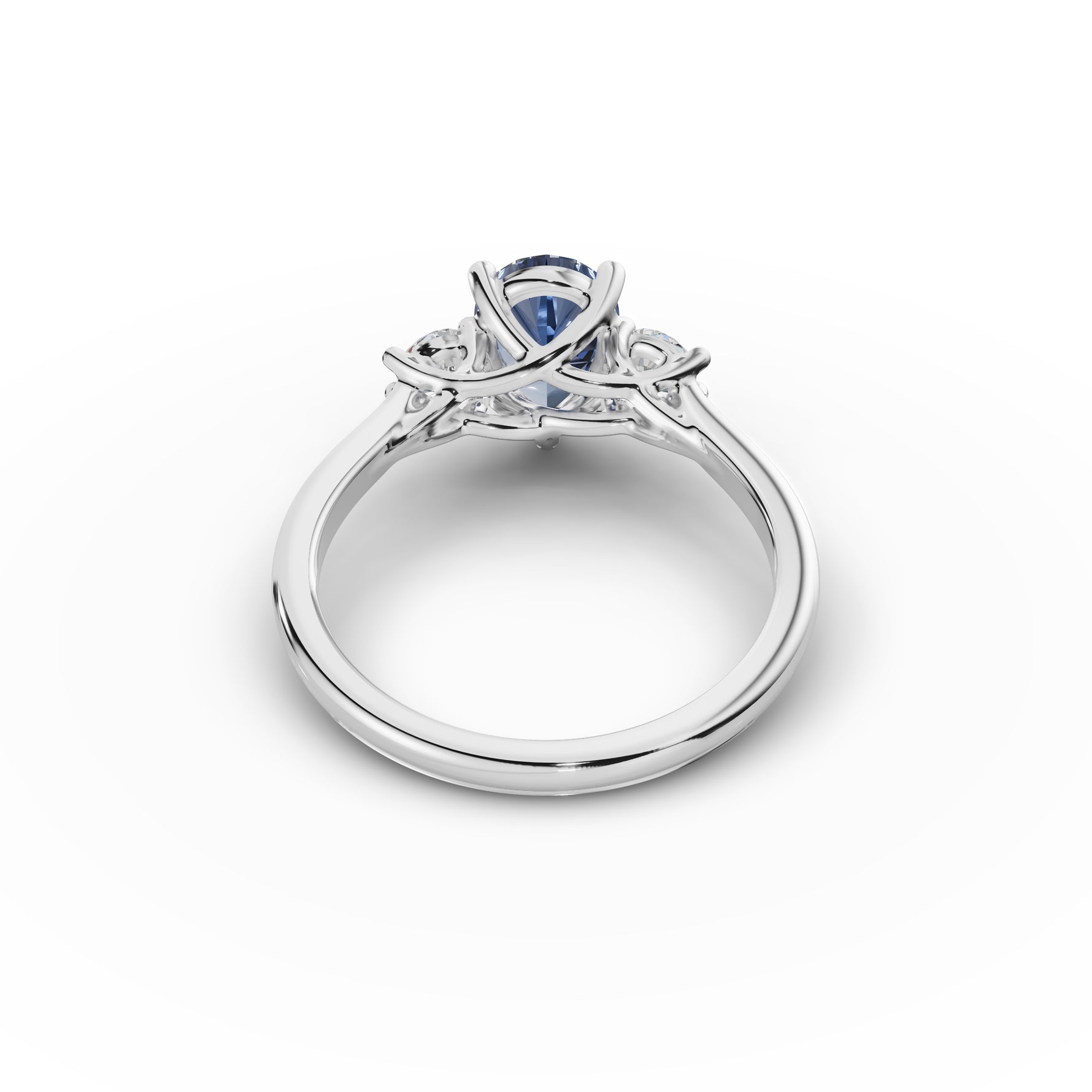 Three Stone Sapphire Ring 