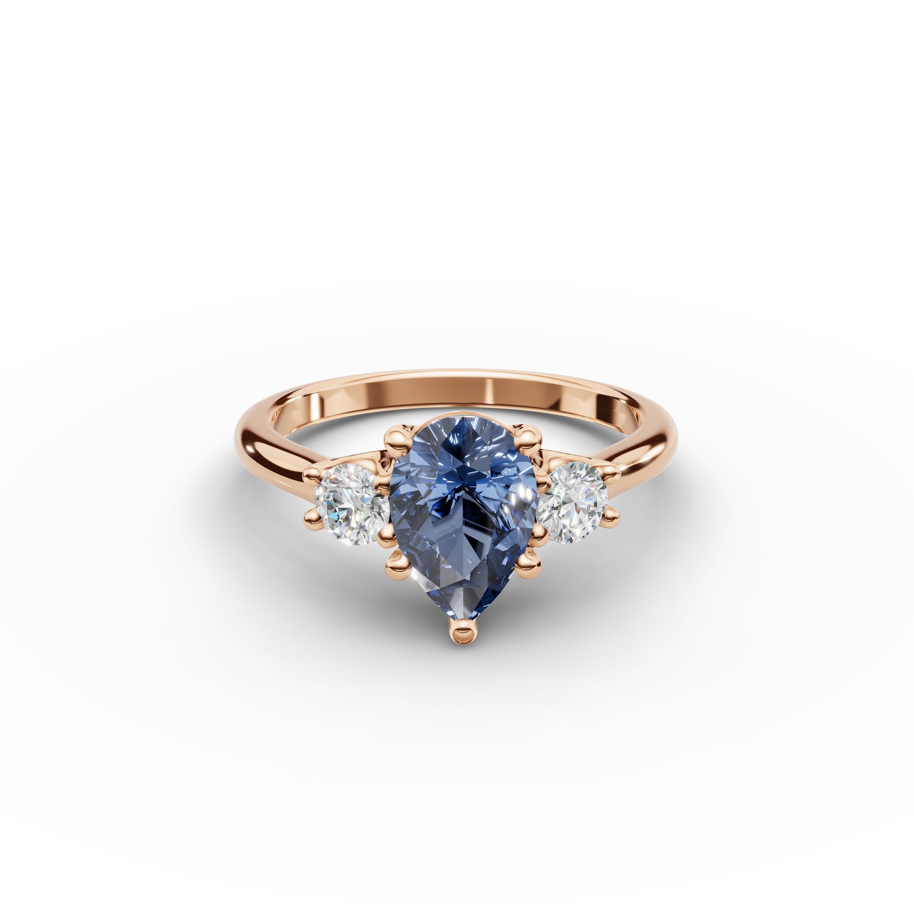Three Stone Sapphire Ring 