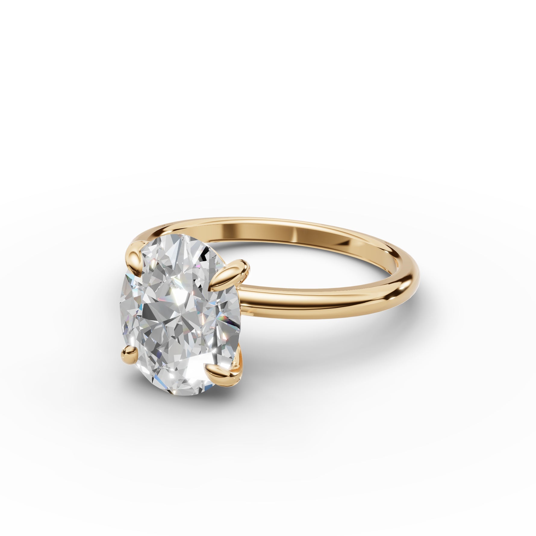 Classic Oval Moissanite Ring 