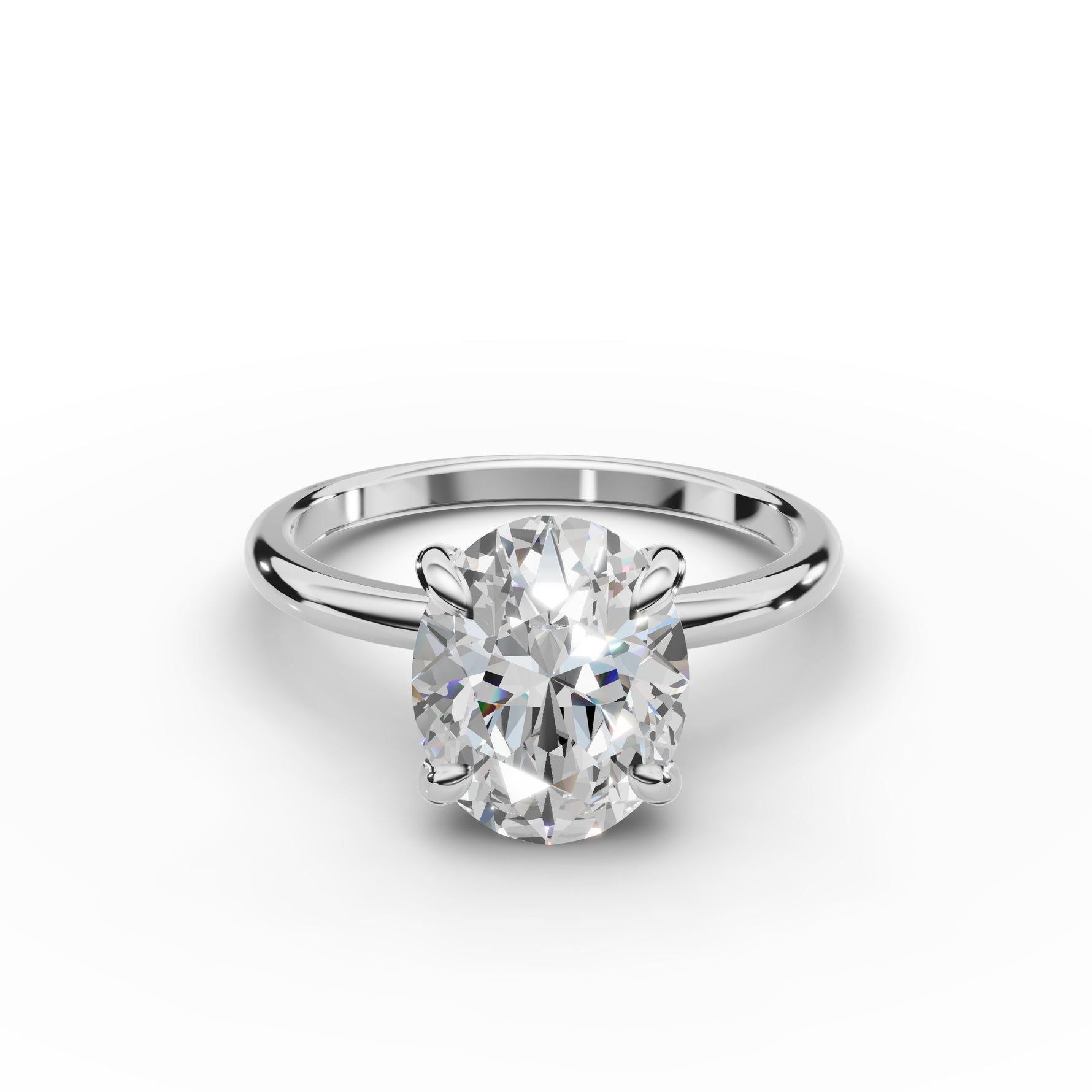 Classic Oval Moissanite Ring 